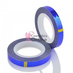 Banda decorativa 6mm zig-zag Albastra Holografica